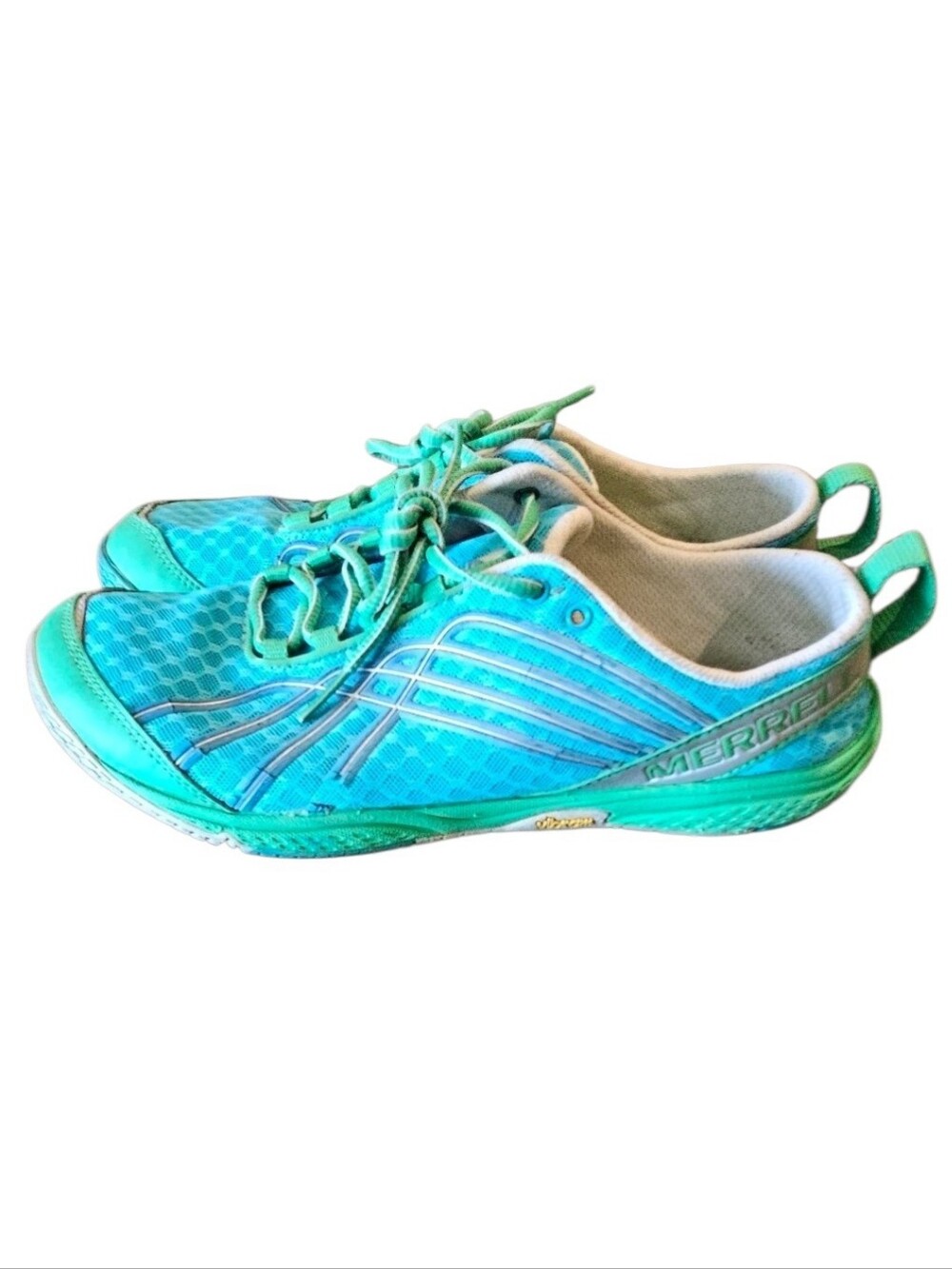 Merrell Women’s Lightweight Aqua Green Mesh Running Shoes Size 7.